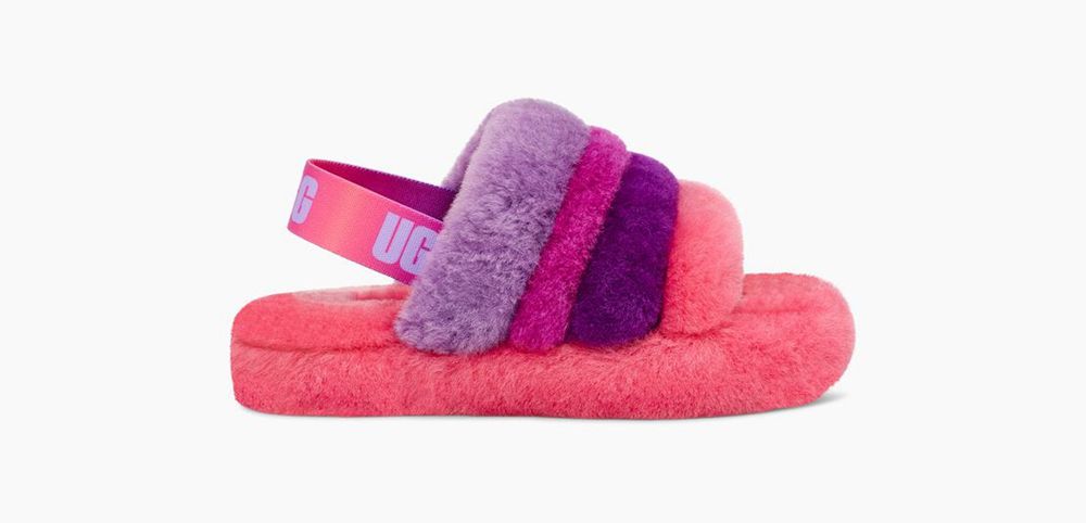 Ugg Slides Canada - Ugg Kids' Fluff Yeah Pink / Purple Rainbow